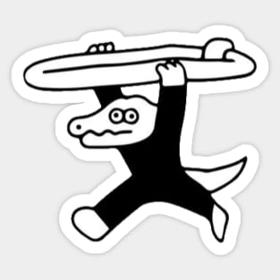 Crock surfer Sticker